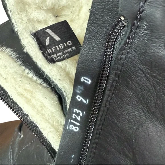 Anfibio Kiara Leather Wool-Lined Winter Boots Size 9 - Picture 12 of 12